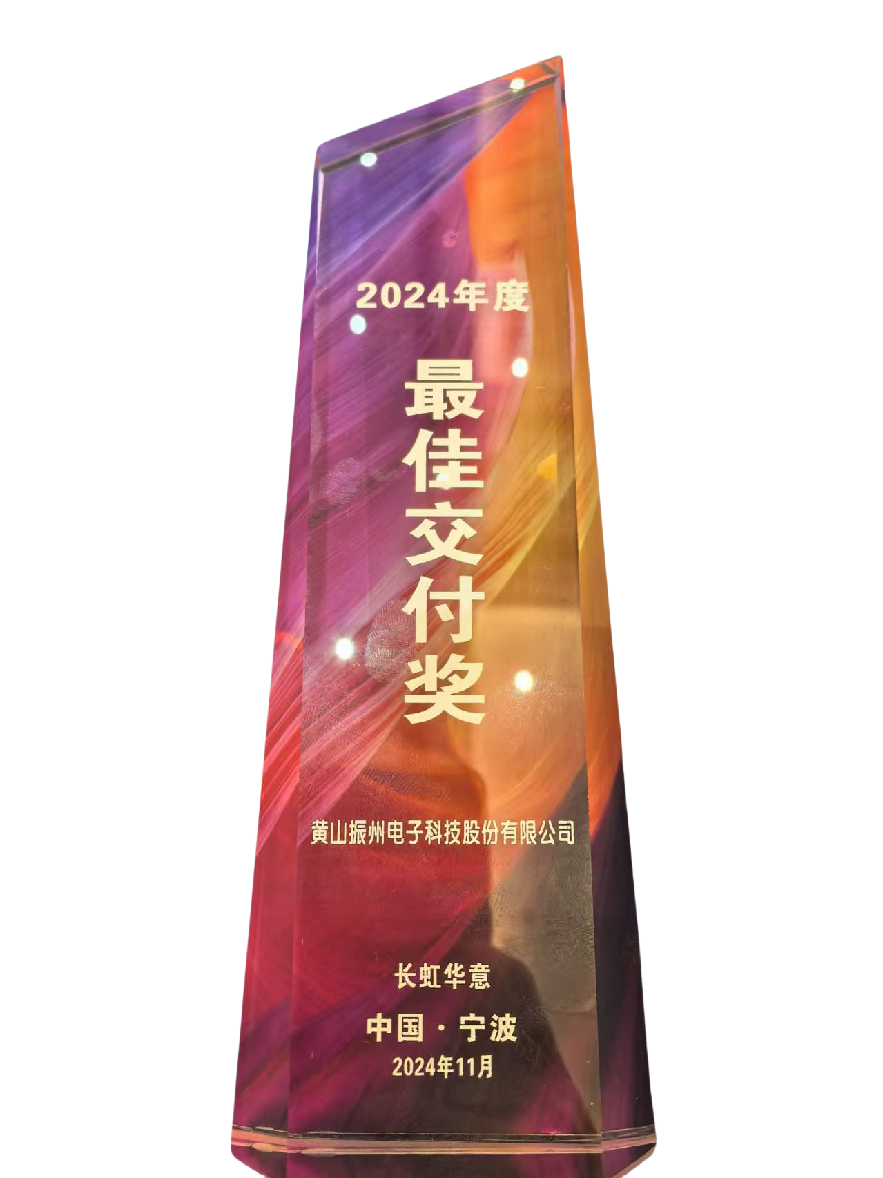 喜获全球冰箱压缩机龙头企业长虹华意授予2024年度“最佳交付奖”